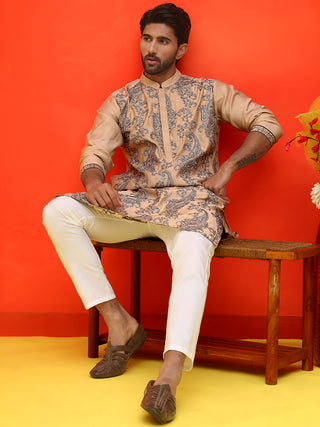 Embroidered & Sequins Kurta Set For Men