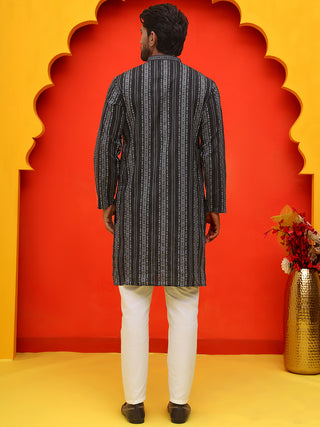 Self Design Cotton Straight Kurta Set