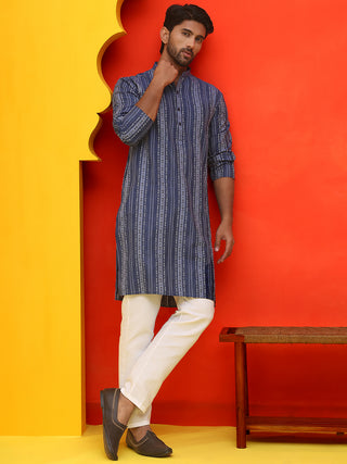 Self Design Cotton Straight Kurta Set