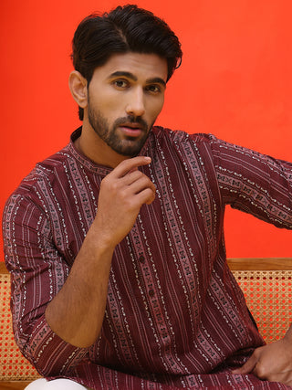 Self Design Cotton Straight Kurta Set