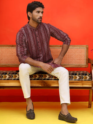 Self Design Cotton Straight Kurta Set