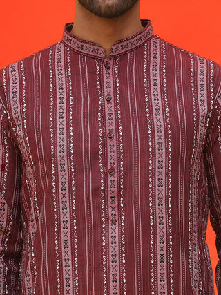 Self Design Cotton Straight Kurta Set