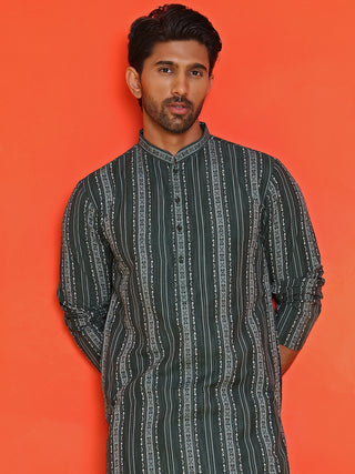 Self Design Cotton Straight Kurta Set