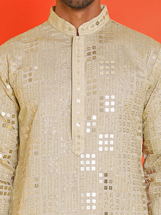 Embroidered & Sequins Kurta Pyjama