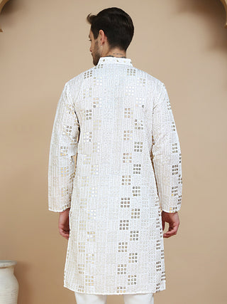 Embroidered & Sequins Kurtas For Men