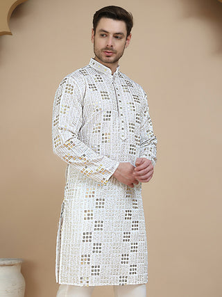 Embroidered & Sequins Kurtas For Men