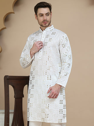 Embroidered & Sequins Kurtas For Men