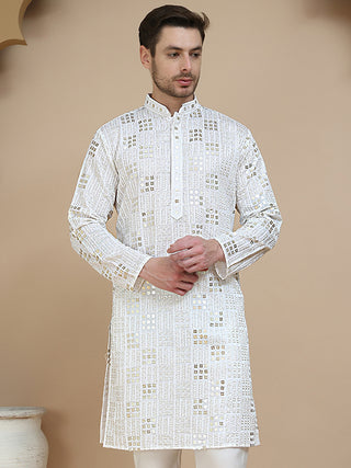 Embroidered & Sequins Kurtas For Men