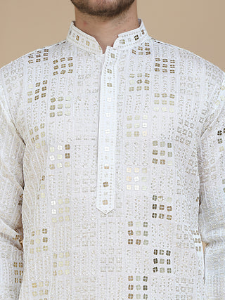 Embroidered & Sequins Kurtas For Men