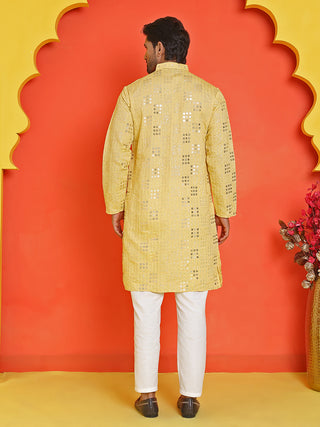 Embroidered & Sequins Kurta Pyjama