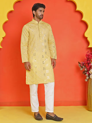 Embroidered & Sequins Kurta Pyjama