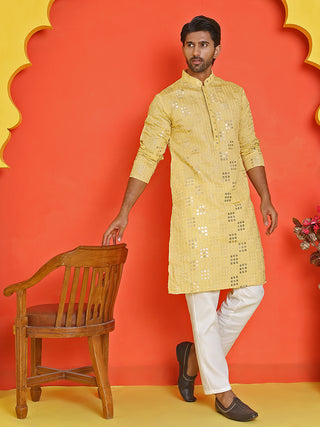 Embroidered & Sequins Kurta Pyjama