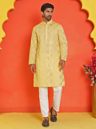 Embroidered & Sequins Kurta Pyjama