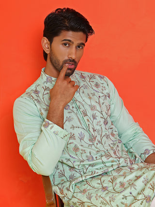 Floral Embroidered Straight Kurta Set