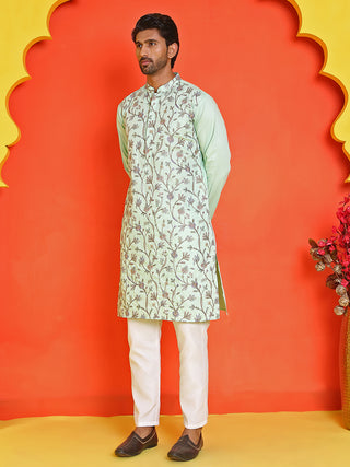 Floral Embroidered Straight Kurta Set