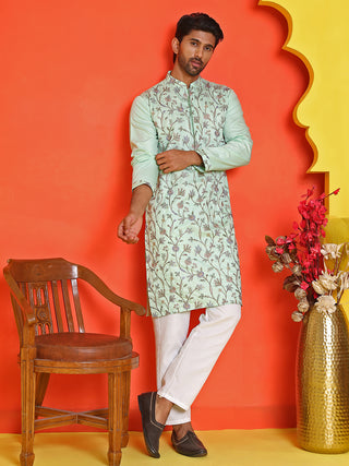 Floral Embroidered Straight Kurta Set