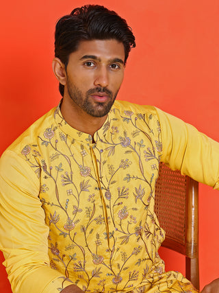 Floral Embroidered Straight Kurta Set