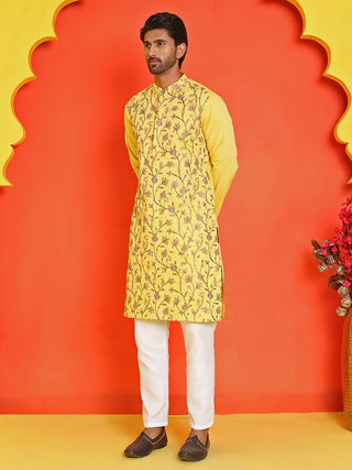 Floral Embroidered Straight Kurta Set
