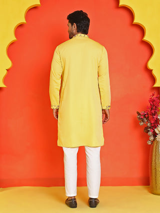 Floral Embroidered Straight Kurta Set