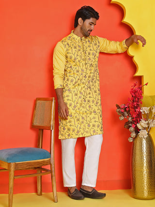 Floral Embroidered Straight Kurta Set