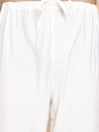 Embroidered Silk Blend Kurta Set for Men