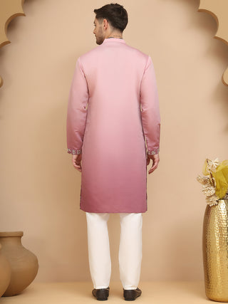 Ombre & Embroidered Kurta Pyjama Set