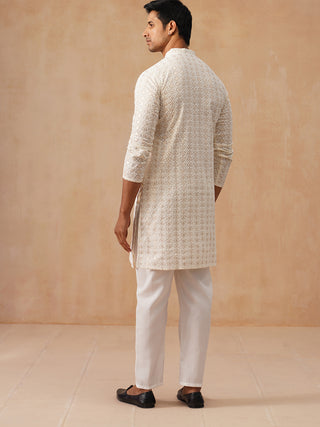 Men’s Ethnic Cotton Embroidered Kurta Pyjama