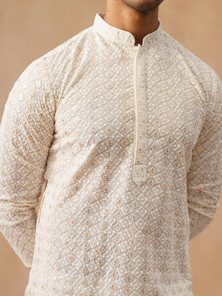 Men’s Ethnic Cotton Embroidered Kurta Pyjama