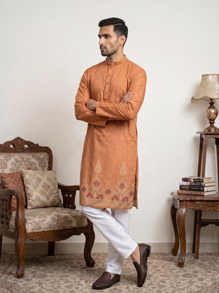 Men’s Ethnic Printed Kurta with Pyjama