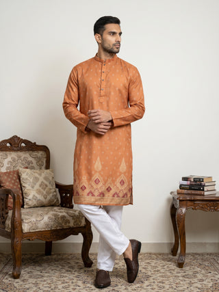 Men’s Ethnic Printed Kurta with Pyjama