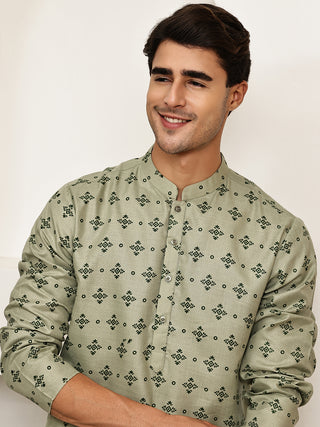 Traditional  Floral Printed Kurta Pyjama Set