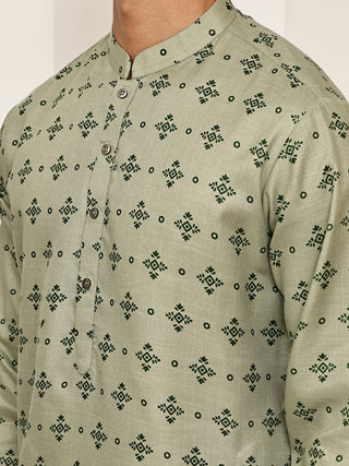 Traditional  Floral Printed Kurta Pyjama Set