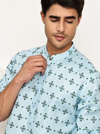 Traditional  Floral Printed Kurta Pyjama Set