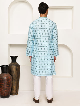 Traditional  Floral Printed Kurta Pyjama Set