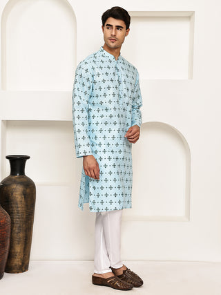 Traditional  Floral Printed Kurta Pyjama Set
