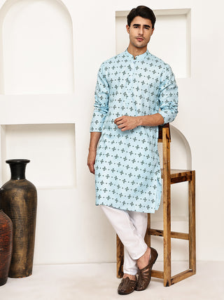 Traditional  Floral Printed Kurta Pyjama Set
