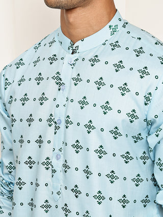 Traditional  Floral Printed Kurta Pyjama Set