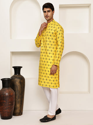 Traditional  Floral Printed Kurta Pyjama Set
