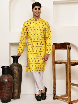 Traditional  Floral Printed Kurta Pyjama Set