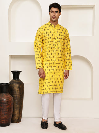 Traditional  Floral Printed Kurta Pyjama Set