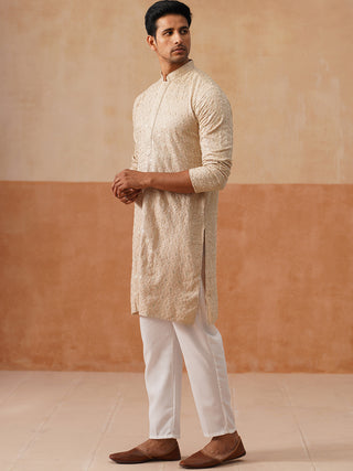 Men’s Festive Kurta Set with Intricate Embroidery