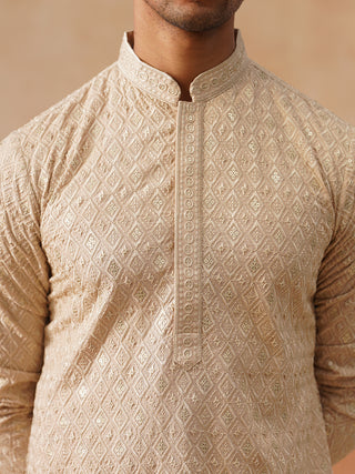 Men’s Festive Kurta Set with Intricate Embroidery