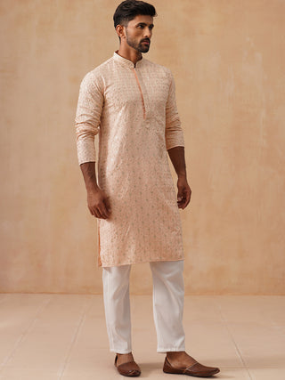Men’s Festive Kurta Set with Intricate Embroidery