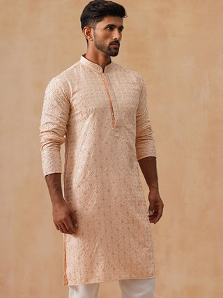 Men’s Festive Kurta with Intricate Embroidery