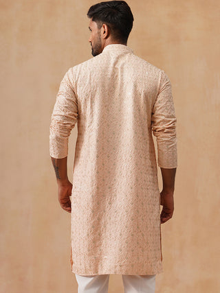 Men’s Festive Kurta with Intricate Embroidery