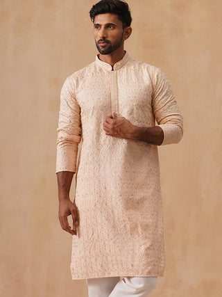 Men’s Festive Kurta with Intricate Embroidery