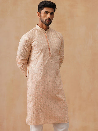 Men’s Festive Kurta with Intricate Embroidery