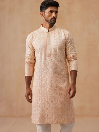 Men’s Festive Kurta with Intricate Embroidery