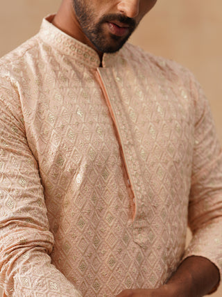 Men’s Festive Kurta Set with Intricate Embroidery