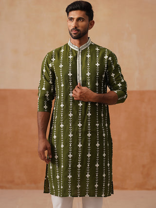 Classic Embroidered Kurta Pyjama Set
